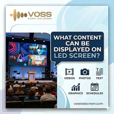 What content can be displayed on the LED screen?