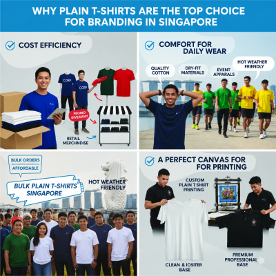 Plain T-Shirt & Plain Tee Printing in Singapore