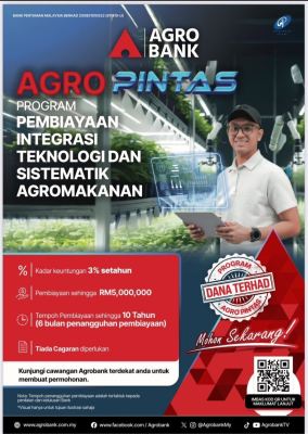 Program Pembiayaan Integrasi Teknologi Dan Sistematik Agromakanan dari Agro Bank shingga RM5,000,000.00