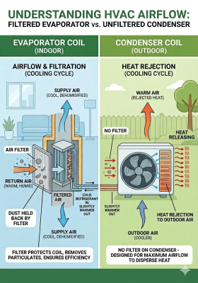 Kenapa Evaporator Coil Menggunakan Filter Tetapi Condenser Coil Tidak