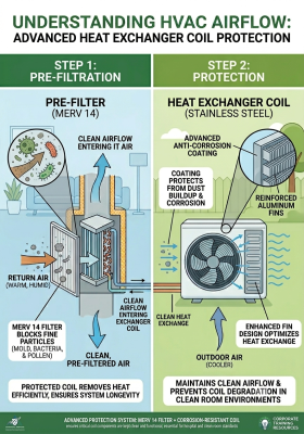 Heat Exchanger dan Kepentingan Filter MERV 14 Dalam Perlindungan Coil