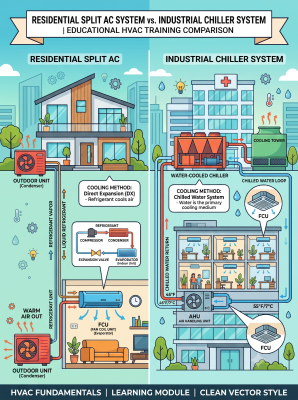 Perbezaan Sistem Chiller dan Aircond Biasa