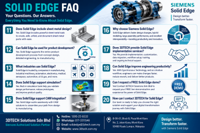 Solid Edge FAQ Malaysia | Frequently Asked Questions | 3DTECH