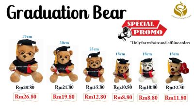 Special Offer: Graduation Bears for Graduation Season  Limited stock available. Order now before it's gone! +P