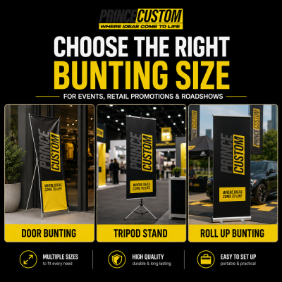 How to Choose the Right Bunting Size for Events, Retail Promotions, and Roadshows