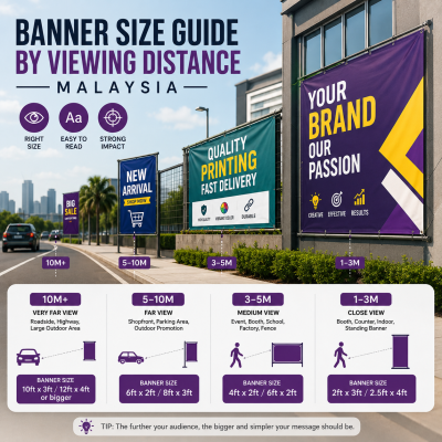 Banner Size Guide by Viewing Distance Malaysia