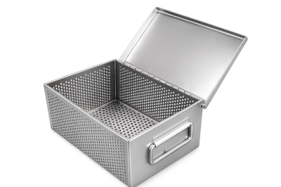 Malaysia-Wide Custom Perforated Basket With Lid for Cleanroom Material Handling