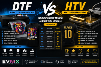 DTF vs HTV: Which Printing Method Is Better for T-Shirts, Jerseys & Uniforms? (2026 Guide)