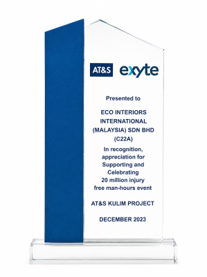 2023 ECO Interiors Receives Safety Recognition on 20 Million Injury-Free Man-Hours from AT&S and Exyte 
