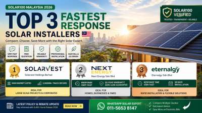 Top 3 Fastest Response Solar Installers Malaysia 2026 | Solar100 Recommended