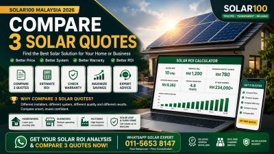 Compare 3 Solar Quotes Malaysia 2026 | Compare Installation Cost, ROI & Payback Period