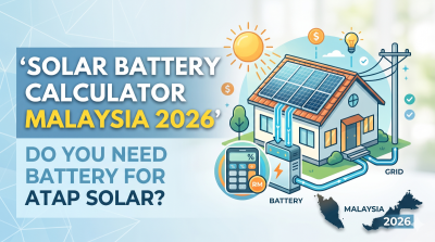 Kalkulator Solar Battery Malaysia 2026 | Perlu Bateri atau Pasang Solar Dulu?