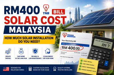 RM400 TNB Bill Solar Cost Malaysia 2026��How Much Solar Installation Do You Need?