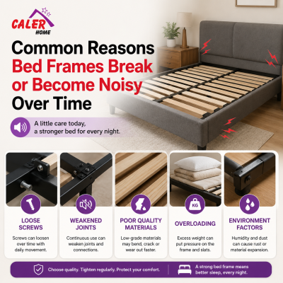Common Reasons Bed Frames Break or Become Noisy Over Time