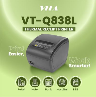 VT-Q838L Thermal Receipt Printer Compatible with Popular POS Systems