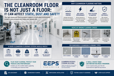 The Cleanroom Floor Is Not Just a Floor: It Can Affect Static, Dust and Safety