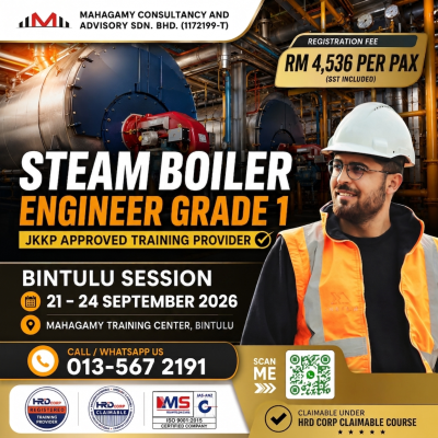 Steam Boiler Engineer Grade 1 (JKKP Approved Training Program)