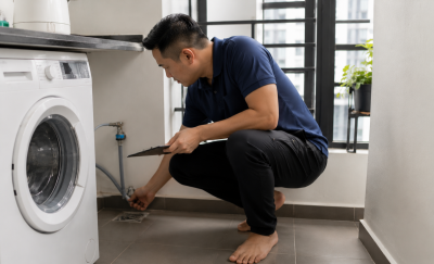 Water Leaking Near Your Washing Machine? It Could Be a Pipe, Floor Trap, or Drainage Slope Problem