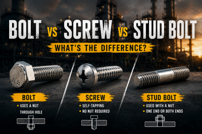 Bolt vs Screw vs Stud Bolt: What's the Difference?