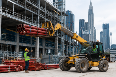 KL Fire Protection Projects: Why Contractors Often Ask for a Telehandler Instead of Just a Forklift