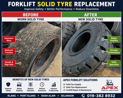 Forklift Solid Tyre Replacement - Why Timely Replacement Matters 