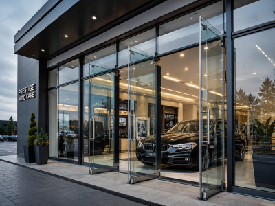 Car Detailing Shop Folding Glass Door Installation KL & Selangor | H & H Glass