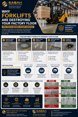 Why Forklifts Are One of the Biggest Causes of Industrial Floor Damage?