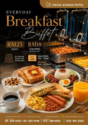 Everyday Breakfast Buffet at Swiss Avenue Hotel