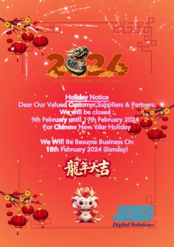 Holiday Notice - Chinese New Year