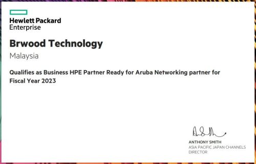 Qualifies as HPE Partner for Aruba Network Partner, Aruba eCommerce Partner, HPE Solution Provider for Year 2023
