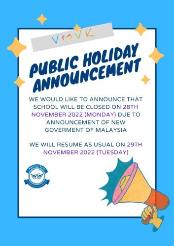 PUBLIC HOLIDAY ANNOUNCEMENT