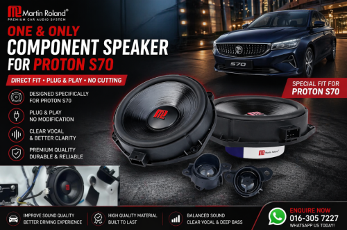  One & Only 6" Component Speaker for Proton S70 (Direct Fit)