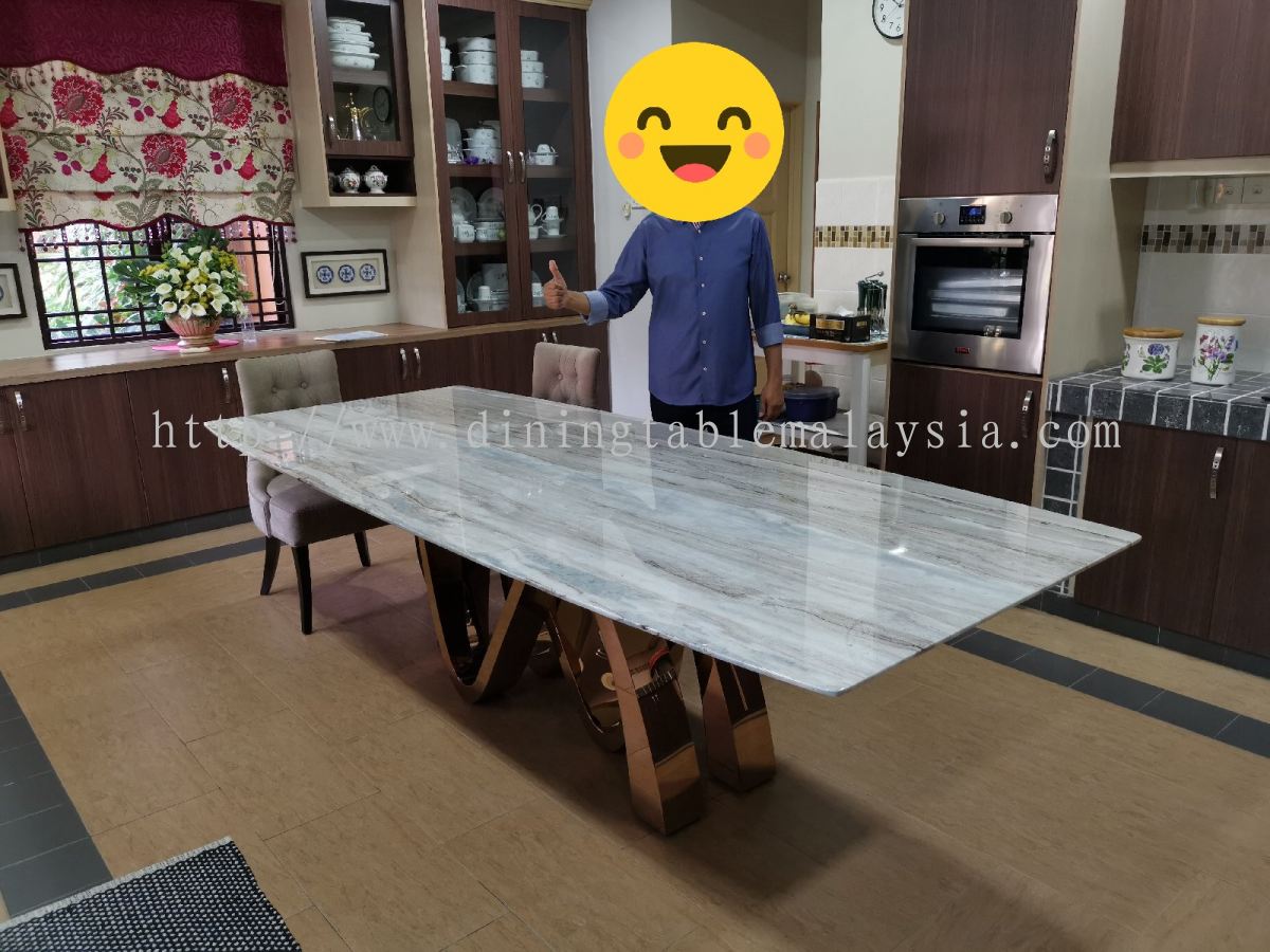 Luxury marble dining table | Palisandro | 9ft