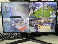 IP Network CCTV PJ Sek 51 Selangor Camera QHD 2K High Definition 4Channel Wired CCTV Camera With LED Monitor Done Supply & Installation For Fitness Centre 