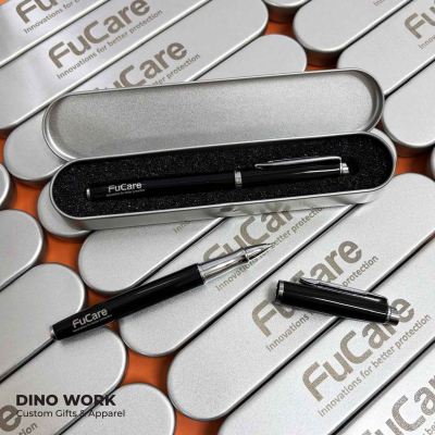 Metal Roller Ball Pen with Metal Box with Logo Laser Engraved