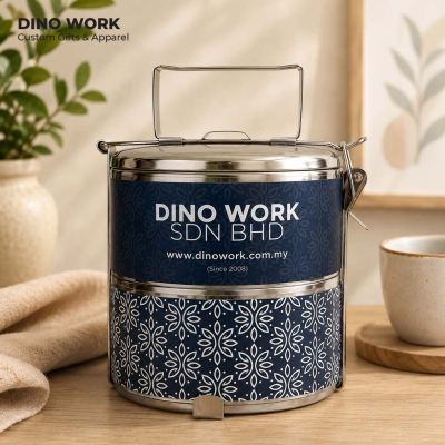 Stainless Steel 2-tier Tiffin for Dino Work's Royalty Customer