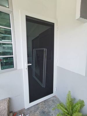 Premium Type Security Stainless Steel Mosquito Wire Mesh Swing Door (view from outside)