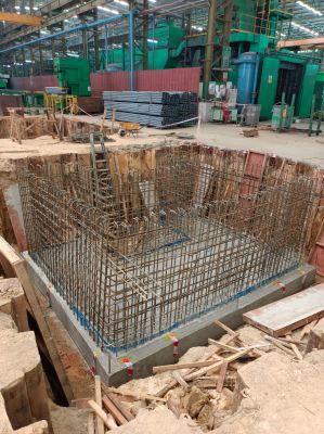 Heavy Equipment Foundation Construction 