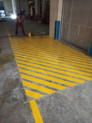 Yellow Lining At Penang Airport Cargo, Bayan Lepas, Penang