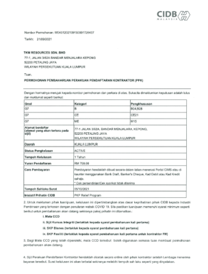 CIDB Certificate (renewing)