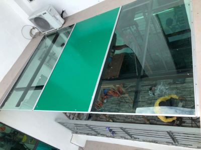 Aluminium Composite Panel Installed with Polycarbonate Sheets 5mm 