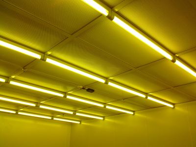 FFU, Yellow Cleanroom Light, Ceiling Grid System