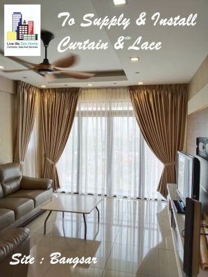 Supply & Install Curtain & Lace @Bangsar KL