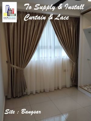 Supply & Install Curtain & Lace @Bangsar KL