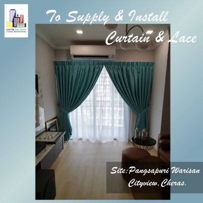 Supply & Install Curtain & Lace @Cityview Cheras KL