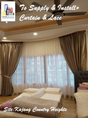 Supply & Install Curtain & Lace @Country Height Kajang