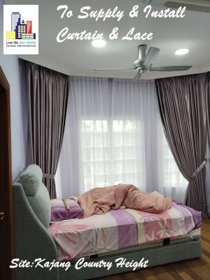 Supply & Install Curtain & Lace @Country Height Kajang