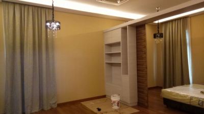 Supply & Install Built-In Cabinet, Curtain, Wallpaper @Datin's House Cyberjaya
