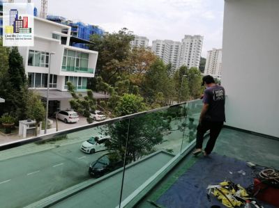 Supply & Install Outdoor Fencing Tempered Glass @Tan Sri's House Cyberjaya