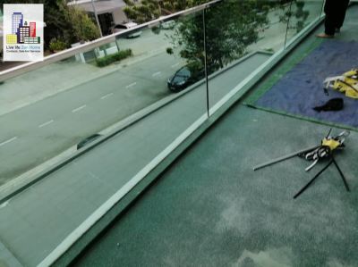 Supply & Install Outdoor Fencing Tempered Glass @Tan Sri's House Cyberjaya